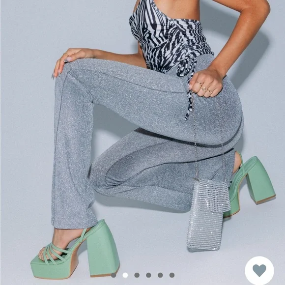 NWT Princess Polly Glitter Sparkly Pants - Picture 1 of 2